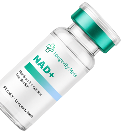 Large NAD+ therapy bottle promoting energy, recovery, and cognitive support