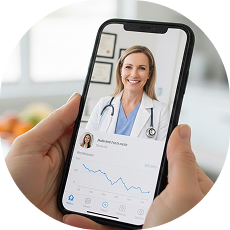 Licensed medical provider reviewing NAD plus treatment consultation virtually