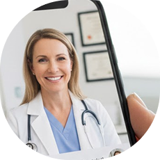 Doctor providing ongoing support and monitoring for NAD plus therapy
